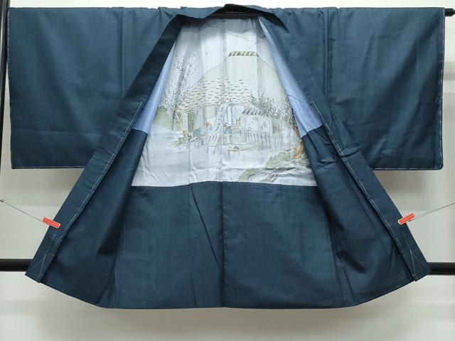 平和屋着物●男性 紬 アンサンブル 100亀甲 正絹 逸品 未使用 CAAX1168vf