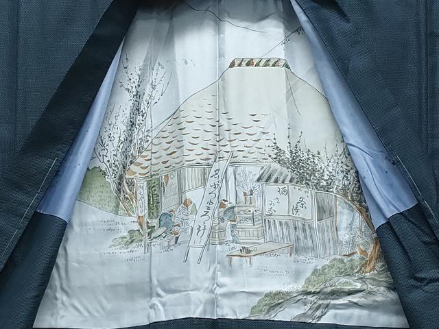 平和屋着物●男性 紬 アンサンブル 100亀甲 正絹 逸品 未使用 CAAX1168vf
