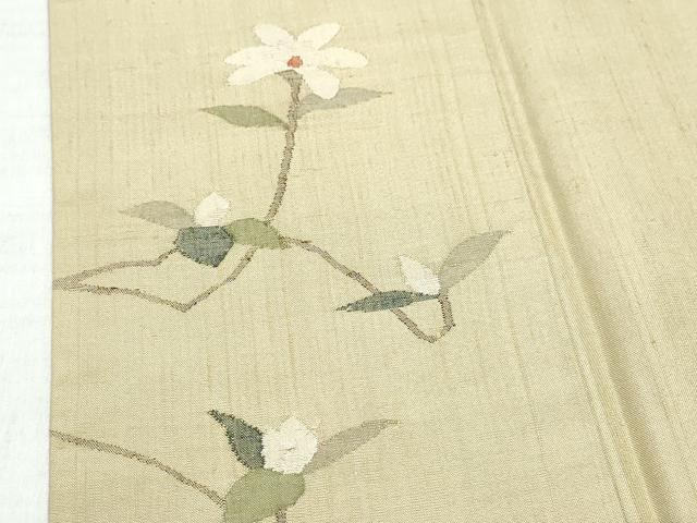 平和屋着物●色留訪問着 紬地 枝花文 正絹 逸品 CAAX1182vf
