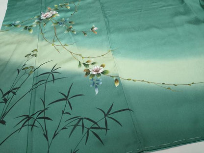 平和屋着物●訪問着 枝花文 暈し染め 正絹 逸品 未使用 CAAX1192vf