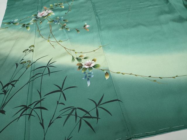 平和屋着物●訪問着 枝花文 暈し染め 正絹 逸品 未使用 CAAX1192vf