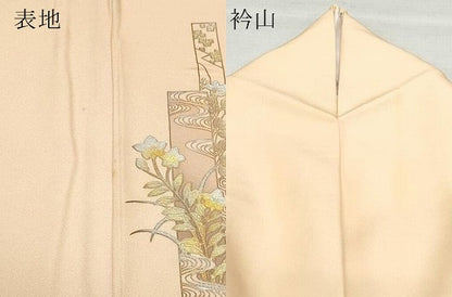 平和屋着物●金彩友禅　卓越技能者・名工・和田光正　訪問着　短冊草花文　暈し染め　金銀彩　正絹　逸品　CAAX1195vf