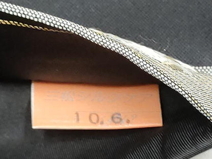 平和屋着物●六通柄袋帯　唐織　歌舞伎　黒地　金糸　正絹　逸品　CAAX1207hy