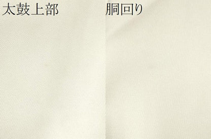 平和屋着物●塩瀬　九寸名古屋帯　手描き　ザクロ　正絹　逸品　CAAX1324hy