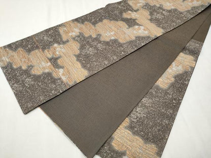 平和屋着物●両面　六通柄袋帯　柿渋庵　葡萄蔦の葉文　正絹　逸品　CAAX1383hy