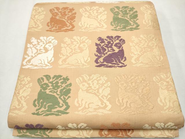 平和屋着物○俵屋 人間国宝 喜多川平朗 有職織物 両面 六通柄