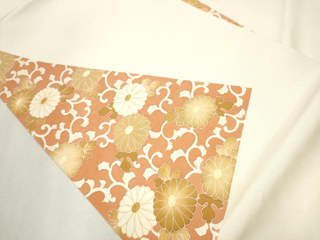 平和屋着物●九寸名古屋帯 菊唐草文 正絹 逸品 CAAX1506hy