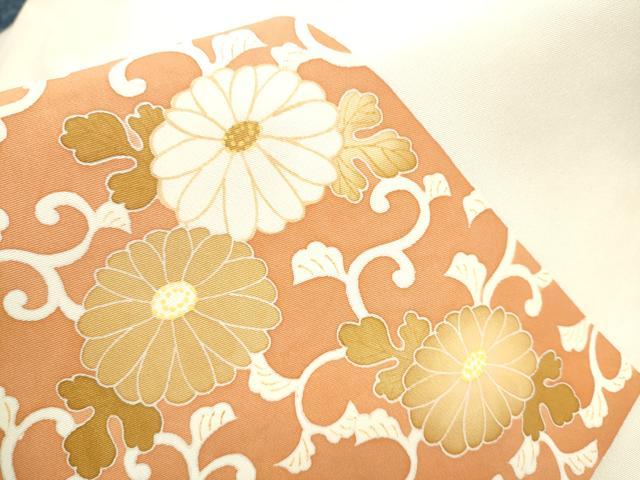 平和屋着物●九寸名古屋帯 菊唐草文 正絹 逸品 CAAX1506hy