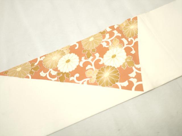 平和屋着物●九寸名古屋帯 菊唐草文 正絹 逸品 CAAX1506hy
