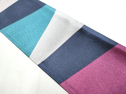 平和屋着物●撫松庵　両面　半幅帯　切嵌文　銀糸　CAAX1534hy