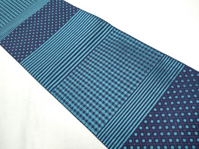 平和屋着物●撫松庵　両面　半幅帯　切嵌文　銀糸　CAAX1534hy