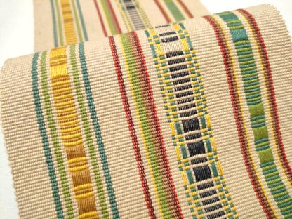 平和屋着物●半幅帯　間道　綿　逸品　CAAX1538hy