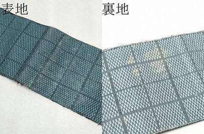 平和屋着物●男性 角帯 市松文様 正絹 逸品 CAAX1539hy