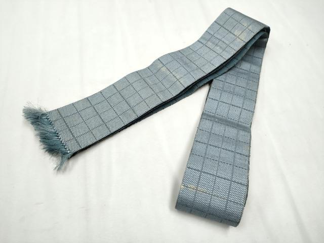 平和屋着物●男性 角帯 市松文様 正絹 逸品 CAAX1539hy
