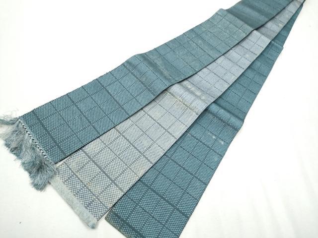 平和屋着物●男性 角帯 市松文様 正絹 逸品 CAAX1539hy