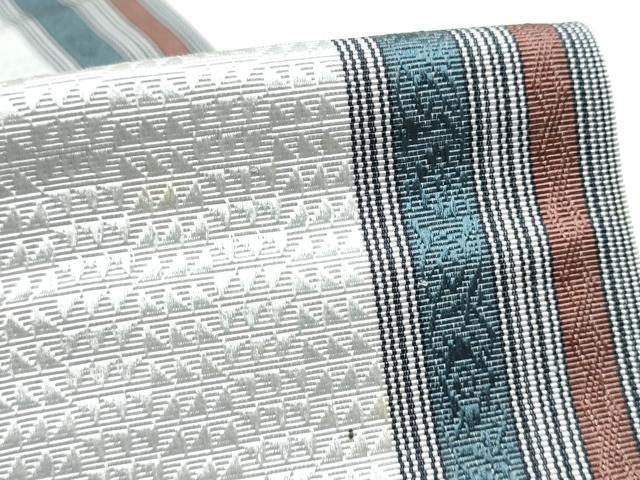 平和屋着物●男性　本場筑前博多織　角帯　吉祥間道　正絹　逸品　CAAX1541hy