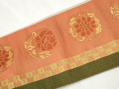 平和屋着物●本場筑前博多織 八寸名古屋帯 花間道 正絹 逸品 CAAX1556hy