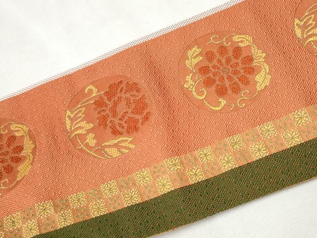 平和屋着物●本場筑前博多織 八寸名古屋帯 花間道 正絹 逸品 CAAX1556hy