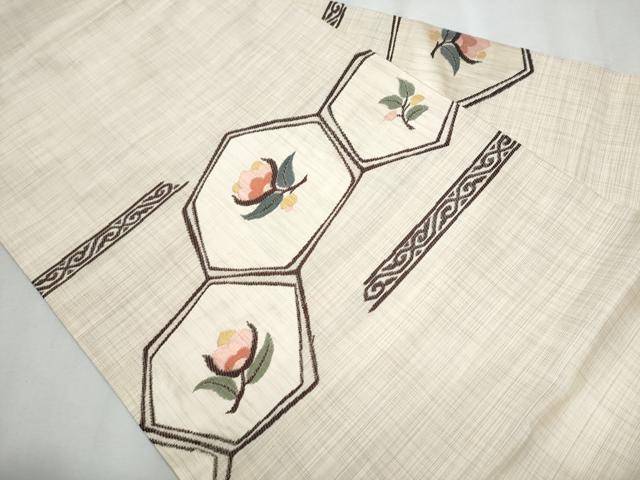 平和屋着物●九寸名古屋帯　枝花文　正絹　逸品　CAAX1594hy
