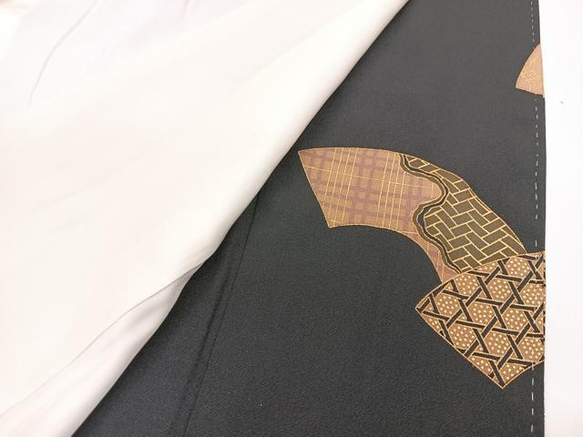 平和屋着物■豪華黒留袖　駒刺繍　御所車花文　金彩　正絹　逸品　CAAX1907xe