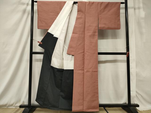 平和屋着物■上質な紬 曙色 正絹 逸品 CAAX2071in
