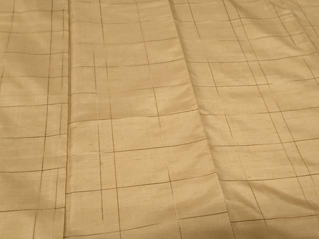 平和屋着物■上質な紬 格子柄 正絹 逸品 CAAX2231in