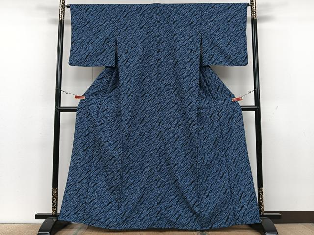 平和屋着物▽小紋　単衣　草木文　洗える着物　CAAX2437xi
