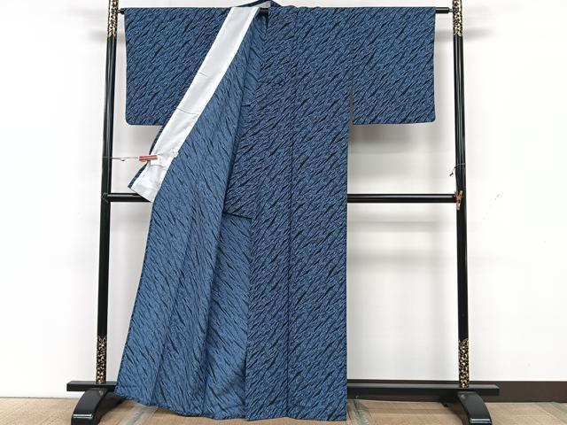 平和屋着物▽小紋　単衣　草木文　洗える着物　CAAX2437xi