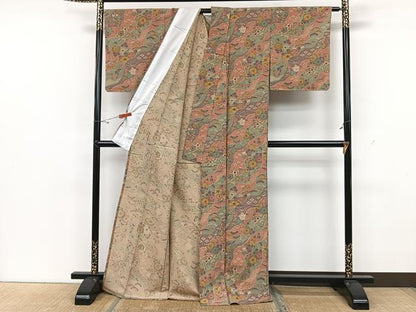 平和屋着物▽小紋　単衣　辻が花　洗える着物　未使用　CAAX2438xi