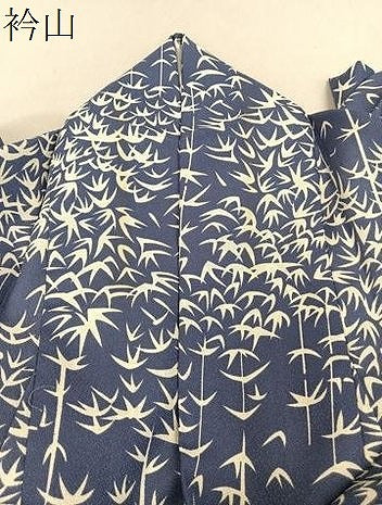 平和屋着物▽小紋　単衣　笹文　洗える着物　CAAX2446xi