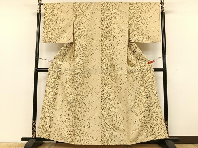 平和屋着物▽小紋 単衣 幾何学文 洗える着物 CAAX2447xi