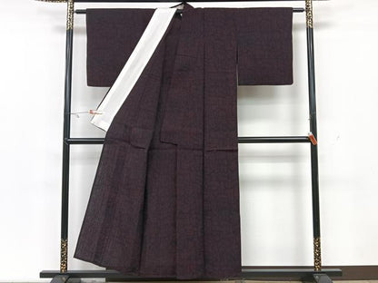 平和屋着物▽上質な紬 単衣 更紗吉祥文 正絹 逸品 CAAX2450xi