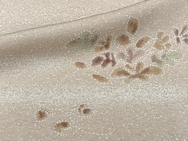 平和屋着物▽訪問着 単衣 草花文 正絹 逸品 CAAX2457xi