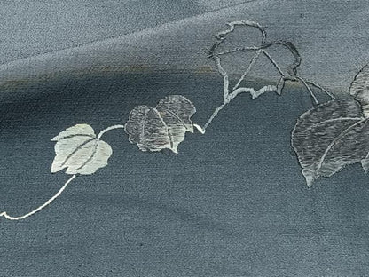 平和屋着物▽豪華色留袖 単衣 紬地 総刺繍 葡萄蔦の葉文 正絹 逸品 CAAX2460xi