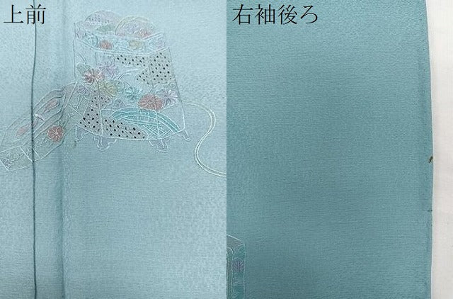 平和屋着物▽中国三大刺繍 スワトウ刺繍 総刺繍 訪問着 単衣 貝桶花文 正絹 逸品 CAAX2461xi