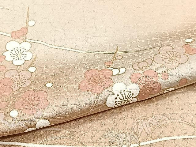 平和屋着物▽訪問着 単衣 流水花文 暈し染め 金彩 正絹 逸品 CAAX2467xi