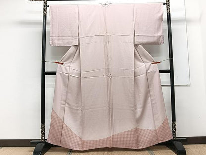 平和屋着物▽豪華色留袖 単衣 格子 暈し染め 正絹 逸品 CAAX2471xi