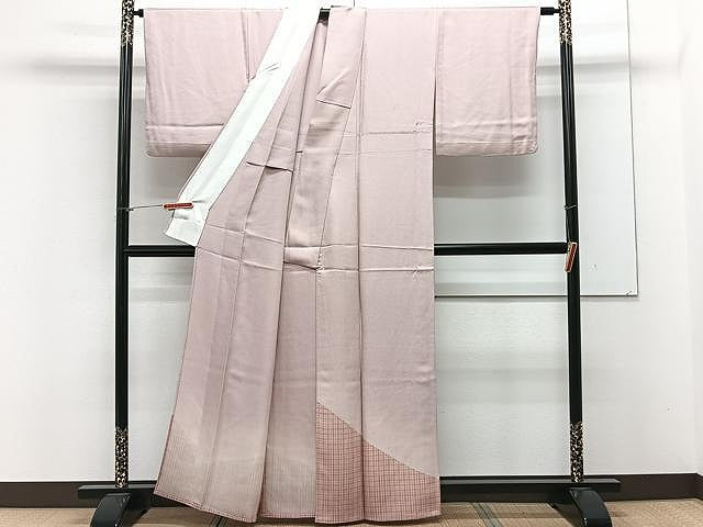 平和屋着物▽豪華色留袖 単衣 格子 暈し染め 正絹 逸品 CAAX2471xi