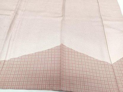 平和屋着物▽豪華色留袖 単衣 格子 暈し染め 正絹 逸品 CAAX2471xi