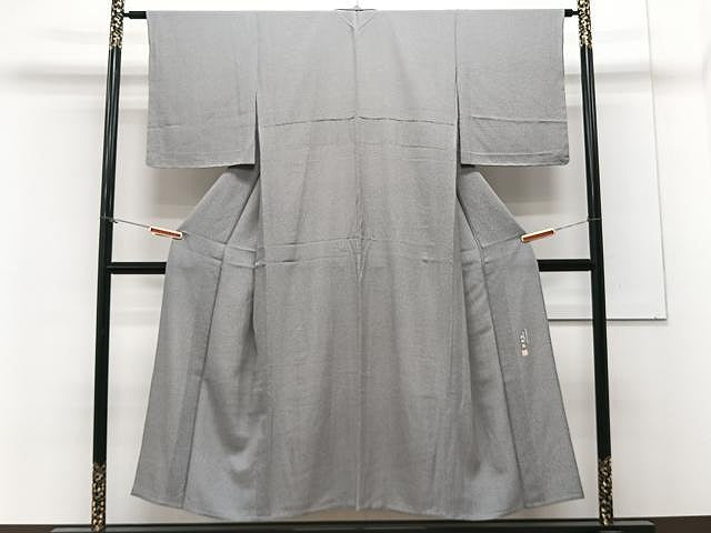平和屋着物▽東京染伝統工芸士　金田昇 　江戸小紋　単衣　大小あられ　正絹　逸品　CAAX2476xi