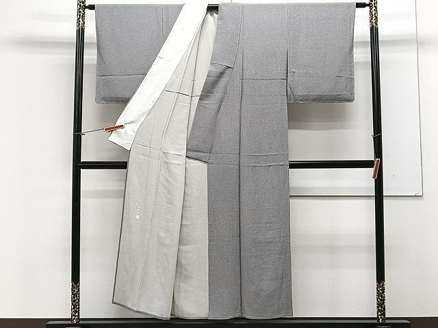 平和屋着物▽東京染伝統工芸士　金田昇 　江戸小紋　単衣　大小あられ　正絹　逸品　CAAX2476xi