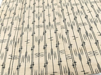 平和屋着物▽上質な紬　単衣　絣間道　正絹　逸品　CAAX2478xi