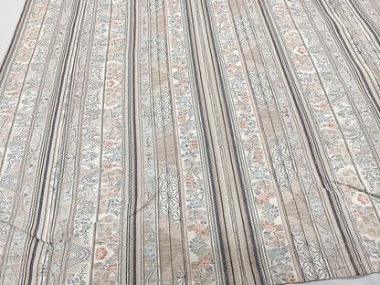 平和屋着物▽上質な紬 単衣 花間道 正絹 逸品 CAAX2479xi