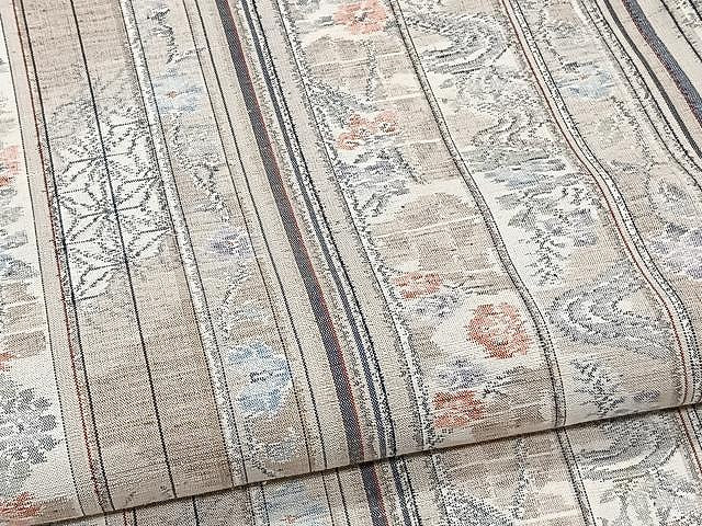 平和屋着物▽上質な紬 単衣 花間道 正絹 逸品 CAAX2479xi