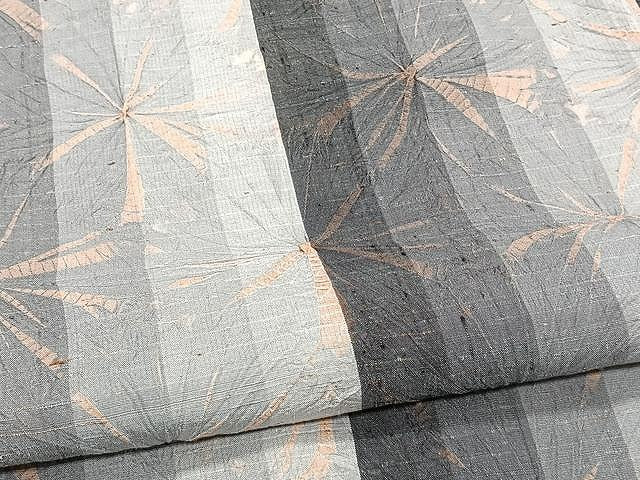 平和屋着物▽上質な紬 単衣 絞り 間道 正絹 逸品 CAAX2481xi