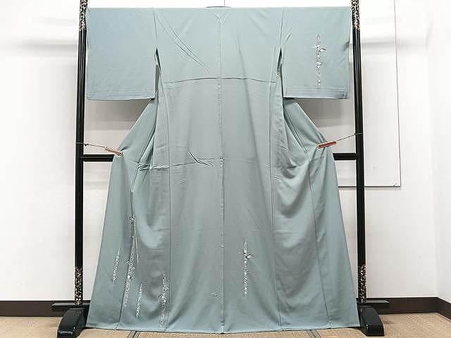 平和屋着物▽訪問着 単衣 舞扇花文 正絹 逸品 CAAX2483xi