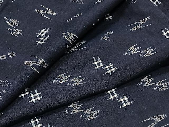 平和屋着物▽本場琉球絣紬　単衣　正絹　逸品　CAAX2485xi