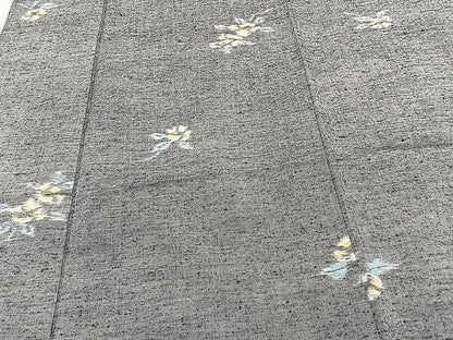 平和屋着物▽上質な紬 単衣 舞花文 正絹 逸品 CAAX2488xi