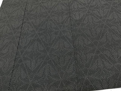 平和屋着物▽本塩沢 単衣 110亀甲 花菱文 黒地 正絹 逸品 CAAX2492xi
