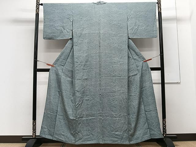 平和屋着物▽江戸小紋 単衣 風景花文 正絹 逸品 CAAX2493xi